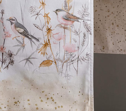 Maison d' Hermine Table runner 100% Cotton Double Layer Table Runners 72 inches long Decorative for Home Kitchen Dining Party Wedding Bridal Shower Spring Summer (Meadow Florals - Beige, 14.50" x 72")