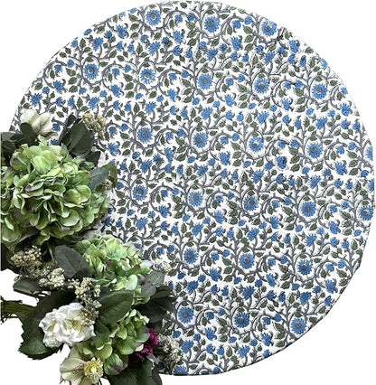 ATOSII Cotton Tablecloth Lake Como 90" Inches Round