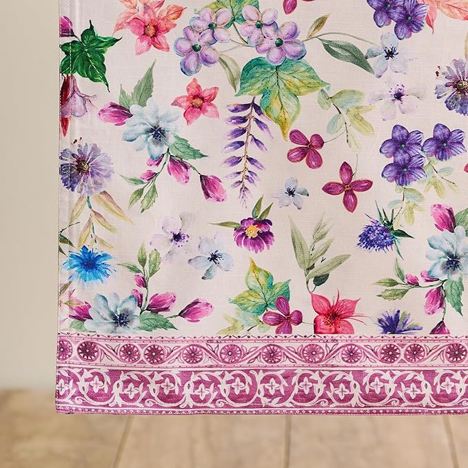 Maison d' Hermine Table Runner 100% Cotton Double Layer Table Runners 108 inches Long Decorative for Home Kitchen Dining Party Baby Shower Wedding Bridal Shower Spring Summer (Chardon, 14.50" x 108")