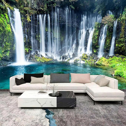 WFBHUA-Waterfall Wallpaper Peel and Stick Nature Lake Landscape Self Adhesive Wall Mural for Bathroom 137"x100"