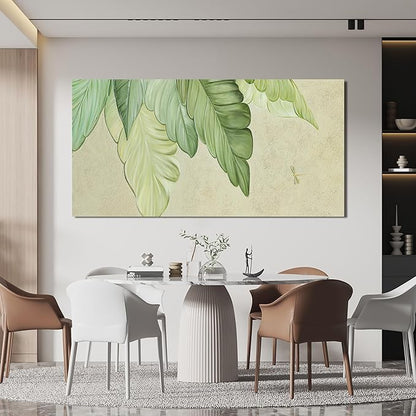 Canvas Wall Art Decor Modern Green Wall Art Prints Wall Art Pictures for Living Room Art Work for Wall Decor Boho Botanical Wall Art Decorations Artwork for Walls Bedroom Office Decor 20" X 40"