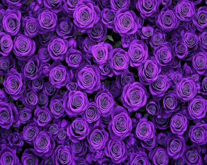 8 x 6 ft Purple Flower Floral Backdrop Background Photography Flower Wall Lavender Backdrop for Party Wedding Girls Birthday Princess Mother's Day Bridal Shower Anniversary Banner Decor Studio Photo