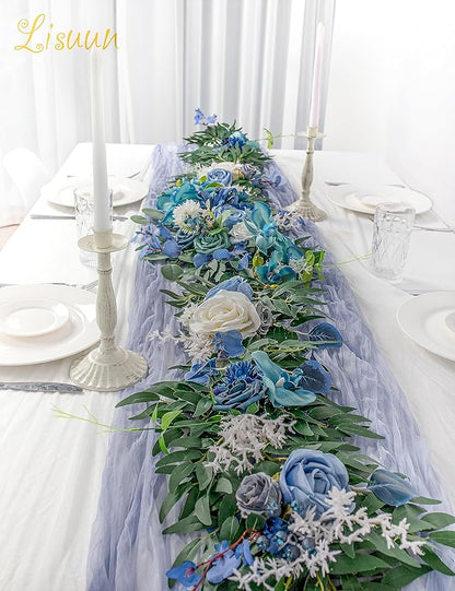 9FT Wedding Arch Flower Garland, Handmade Wedding Table Decorations,Head Table Floral Decor for Noble and Charming Wedding Ceremony