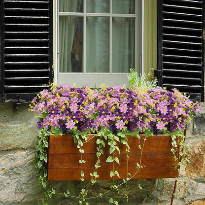 Uieke 12 Bundles Artificial Flowers for Outdoors UV Resistant Fake Daisy Mums Flowers No Fade Shrubs Plants Indoor Outside Planter Home Wedding DIY Garden Porch Décor (Purple)