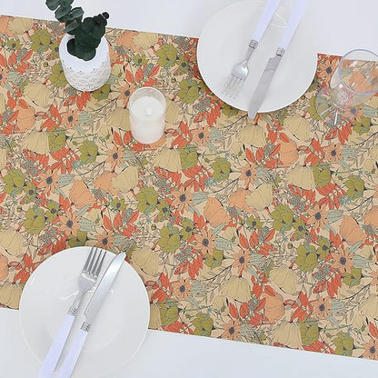Aimyoo Kraft Floral Wrapping Paper Roll, All Occasion Vintage Flower Gift Wrap for Wedding Birthday Bridal Shower, 17 inch x 10 ft