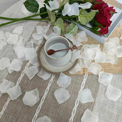 Separated 1000 PCS Artificial Ivory Rose Petals for Romantic Night for him for her Set,Faux Ivory Flower Girl Petals for Weddings,Party,Romantic Decoration