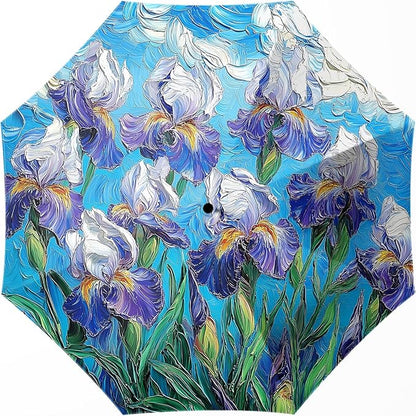 Small Compact Travel Automatic Folding Umbrella for Women, Portable Lightweight, Rain, Wind, UV Sun Shade