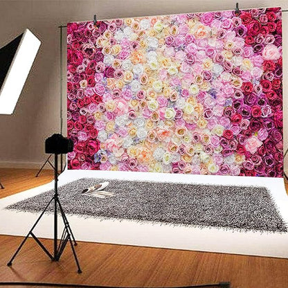 Rose Flower Wall Backdrop 15X10 ft Large Floral Photography Background for Indoor Outdoor Wedding Party Bridal Shower Baby Shower Engagement Shoot Photo Booth Decoration