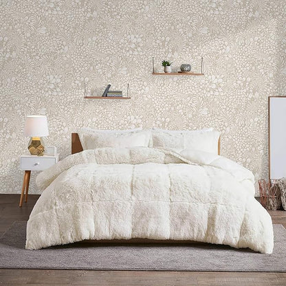 Heroad Peel and Stick Wallpaper Boho Beige Contact Paper Floral Wall Paper Removable Self Adhesive Wallpaper for Cabinet Bedroom Living Room Entryway Walls Bathroom Waterproof Vinyl Roll 17.3''x78.7''