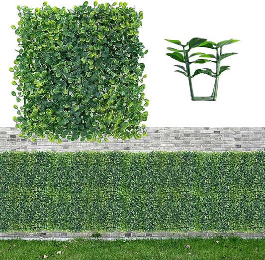 Grass Wall Panel Greenery Wall Artificial Grass Backdrop 10 * 10in 12Pcs Decorative Background Wall for Outdoor Interior Decor Hedge Wall for Garden Party Wedding Backdrop