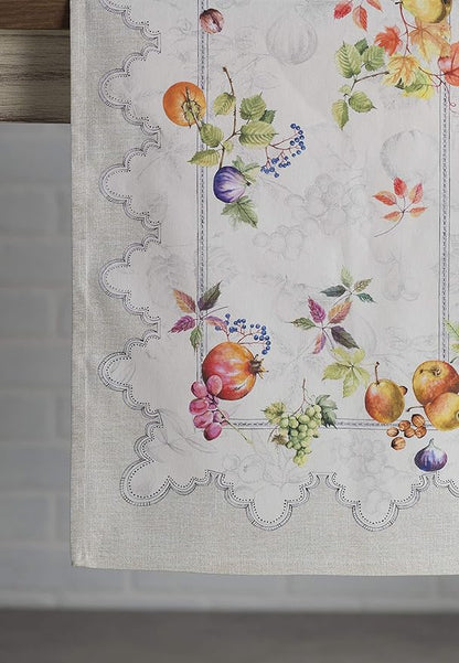 Maison d' Hermine Table Runner 100% Cotton Single Layer Table Runners 36 inches Long for Thanksgiving Christmas Decorations Home Kitchen Dining Party Wedding (Fruit D'Hiver, 14.5" x 36")