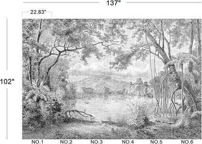 Eierme-The Ancient Scenery of Charming lagoons in Luzon Island Mural Wallpaper Peel and Stick 137" x 102"