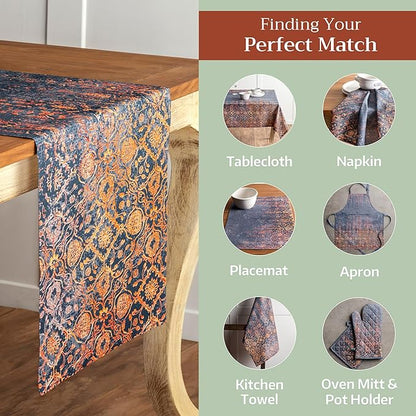 Maison d' Hermine Table Runner 100% Cotton Single Layer Table Runners 72 inches Long for Thanksgiving Christmas Decorations Home Kitchen Dining Party Wedding (Imperfection, 14.5" x 72")