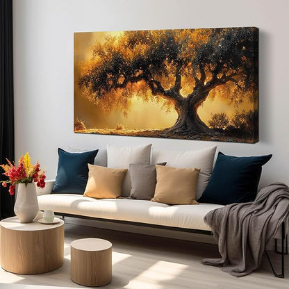 Tree Art Wall Decor for Living Room - Natural Landscape Canvas Wall Art for Office - Tree Art Work for Bedroom Walls Size 29" x 59"