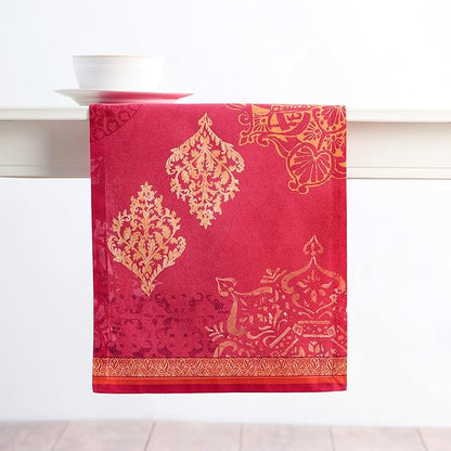 Maison d' Hermine Table Runner 100% Cotton Single Layer Table Runners 72 inches Long for Thanksgiving Christmas Decorations Home Kitchen Dining Party Wedding (Versailles, 14.5" x 72")