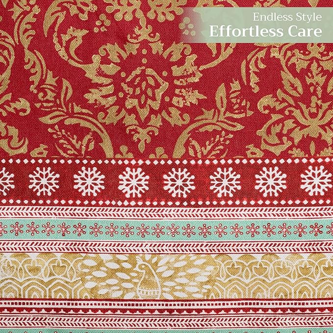 Maison d' Hermine Table Runner 100% Cotton Single Layer Table Runners 108 inches Long for Thanksgiving Christmas Decorations Home Kitchen Dining Party Wedding (Sofia, 14.5" x 108")