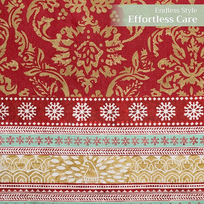 Maison d' Hermine Table Runner 100% Cotton Double Layer Table Runners 108 inches Long for Thanksgiving Christmas Decorations Home Kitchen Dining Party Wedding (Sofia, 14.5" x 108")
