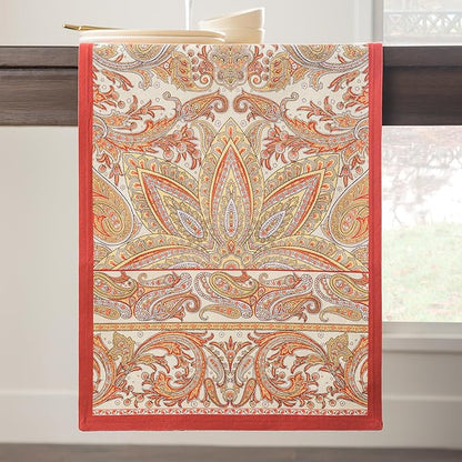 Maison d' Hermine Table Runner 100% Cotton Double Layer Table Runners 108 inches Long for Thanksgiving Christmas Decorations Home Kitchen Dining Party Wedding (Kashmir Paisley, 14.5" x 108")