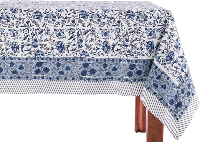 ATOSII Cotton Tablecloth Jodhpur 72" X 140" Inches Rectangle