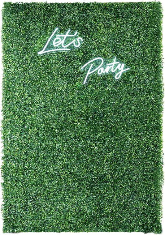 5×8 Ft 3D Artificial Green Grass Flower Wall Panels, Quick Assembly Storage Greenery Fake Backdrop Fence Screen for Wedding Baby Show Birthday Party Indoor Outdoor Garden Backyard Home Decor