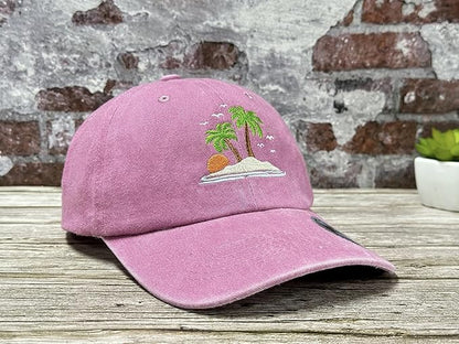 Hepandy Embroidered Palm Tree Hats
