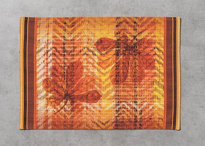 Maison d' Hermine Placemats Set of 4 100% Cotton Washable Cloth Place Mats, Reusable Table Mats for Thanksgiving Christmas Decorations Kitchen Dining Party Wedding (Thanksgiving Tartan, 13" x 19")