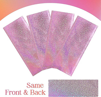 4 pcs Pale Pink Holographic Laser Tablecloths Light Pink Shiny Table Covers 40" x 108" Disposable Rectangle Table cloths for Girl Birthday Party Wedding Anniversary Bachelorette Baby Shower Décor