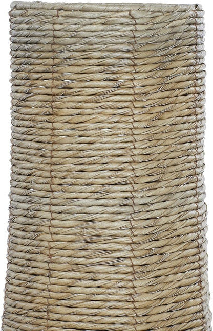Deco 79 Faux Seagrass Handmade Tall Woven Floor Vase, 14" x 14" x 44", Brown