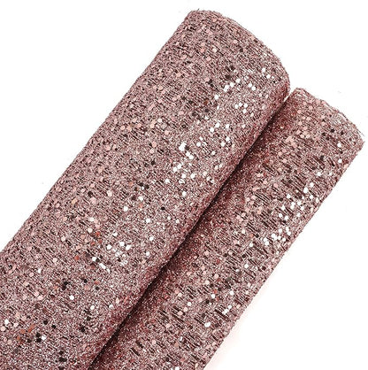 MEEDEE Rose Gold Glitter Mesh Web Ribbon 10 Inch Wide by 10 Yards Roll Rose Gold Fabric Ribbon Decorative Mesh Ribbon for Christmas Tree, Garland, Holiday Wreaths, Bows, Home Decor