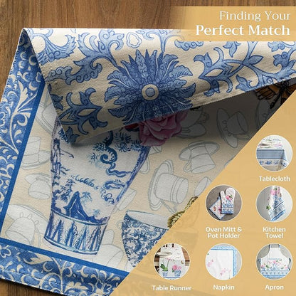 Maison d' Hermine Placemats Set of 4 100% Cotton Washable Cloth Place Mats, Reusable Table Mats for Kitchen Dining Decoration, Party, Wedding, Restaurant Spring/Summer (Canton, 13" x 19")