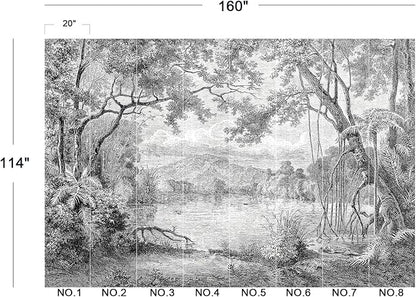 Eierme-The Ancient Scenery of Charming lagoons in Luzon Island Mural Wallpaper Peel and Stick 160" x 114"