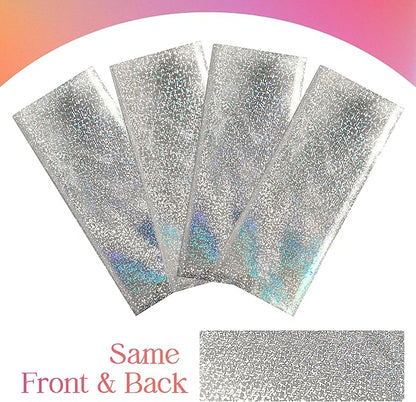 1 pcs Silver Holographic Tablecloths Shiny Disco Laser Table Cloths 40" x 108" Iridescence Plastic White Table Cover for Birthday Party Decoration Wedding Christmas Winter Grad Party Supplies