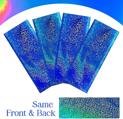 4 pcs Royal Blue Holographic Party Tablecloth 40" x 108" Iridescence Plastic Table Cloth Navy Blue Sparkly Table Covers for Graduation 4th of July Birthday Winter Christmas Party Decoration