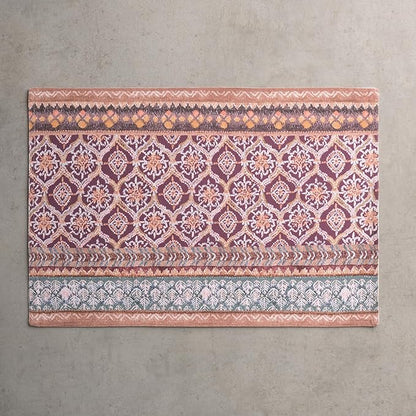 Maison d' Hermine Placemats Set of 4 100% Cotton Washable Cloth Place Mats, Reusable Table Mats for Thanksgiving Christmas Decorations Kitchen Dining Party Wedding Restaurant (Fair Isle, 13" x 19")