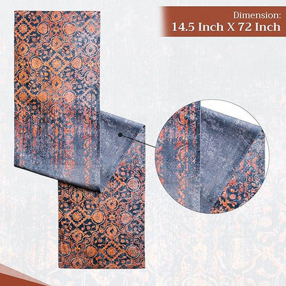 Maison d' Hermine Table Runner 100% Cotton Double Layer Table Runners 72 inches Long for Thanksgiving Christmas Decorations Home Kitchen Dining Party Wedding (Imperfection, 14.5" x 72")