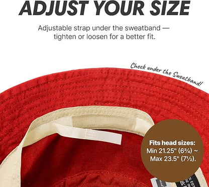 Hot Summer Bucket Hat - Trendy Cotton Sun Hat for Beach, Golf, Fishing - Fun Outdoor Vacation Boonie for Men and Women