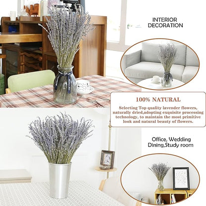 Dried Lavender Flowers Bundles 100% Natural Real Dry Flower for Home Decorations,Home Fragrance 350+ Stems