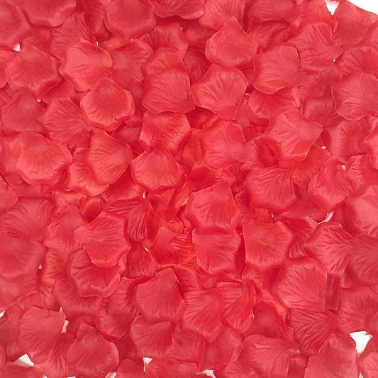 1500 PCS Separated Artificial Red Rose Petals for Romantic Night for her Set,Faux Red Flower Petals for Flower Girl Weddings Valentine Day Party Romantic Decoration(Ready-to-use)