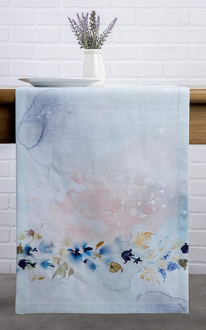 Maison d' Hermine Table Runner 100% Cotton Single Layer Table Runners 72 inches Long Decorative for Home Kitchen Dining Party Wedding Bridal Shower Spring Summer (Lazy Summer Days, 14.50" x 72")