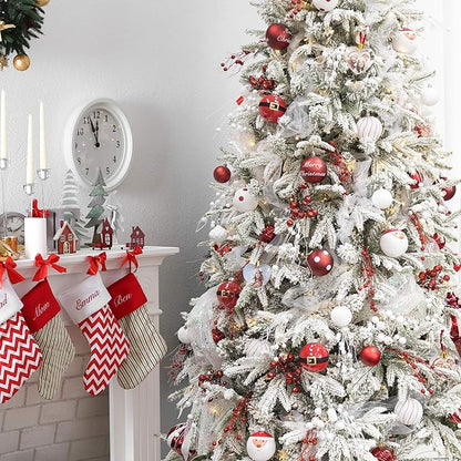 KI Store White Christmas Tree Picks Sprays Set of 20 Glittered Twigs Decor for Christmas Tree Decoration Wreath Garland Floral Arrangement