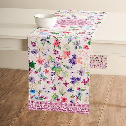 Maison d' Hermine Table Runner 100% Cotton Double Layer Table Runners 72 inches Long Decorative for Home Kitchen Dining Party Baby Shower Wedding Bridal Shower Spring Summer (Chardon, 14.50" x 72")