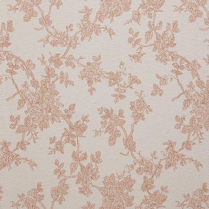 100% Cotton French Pastoral Table Runners, 13x36Inch Taupe Farmhouse Table Runners 36 Inches Long, Vintage Flowers Print Home Decors
