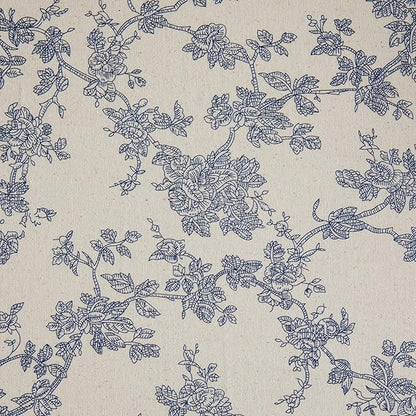 100% Cotton French Pastoral Table Runners, 13x60 Inch Blue Farmhouse Table Runners 60 Inches Long, Vintage Flowers Print Home Decors