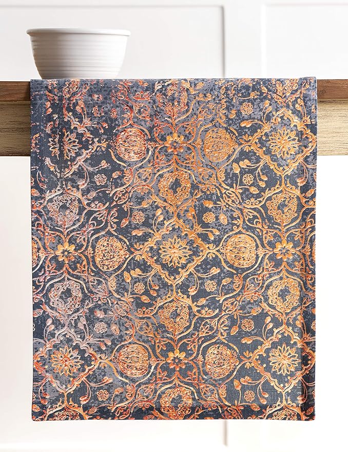 Maison d' Hermine Table Runner 100% Cotton Single Layer Table Runners 72 inches Long for Thanksgiving Christmas Decorations Home Kitchen Dining Party Wedding (Imperfection, 14.5" x 72")