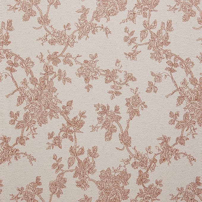 100% Cotton French Pastoral Table Runners, 13x72 Inch Terracota Farmhouse Table Runners 72 Inches Long, Vintage Flowers Print Home Decors