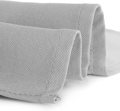 Gee Di Moda Rectangle Tablecloth - 60 x 126 Inch Silver Table Cloth for 8 Foot Rectangle Table - Heavy Duty Washable Fabric - for 8 Ft Buffet Table, Holiday Party, Dinner, Wedding & Baby Shower