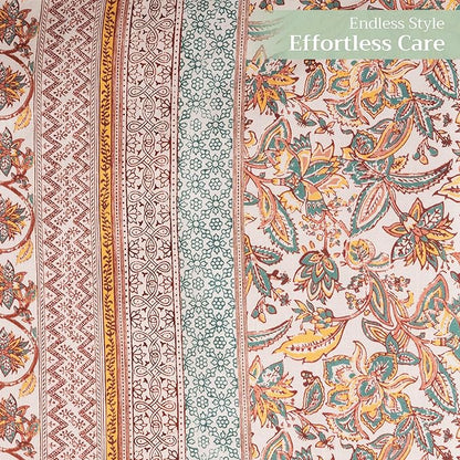 Maison d' Hermine Table Runner 100% Cotton Double Layer Table Runners 72 inches Long for Thanksgiving Christmas Decorations Home Kitchen Dining Party Wedding (Nila, 14.5" x 72")