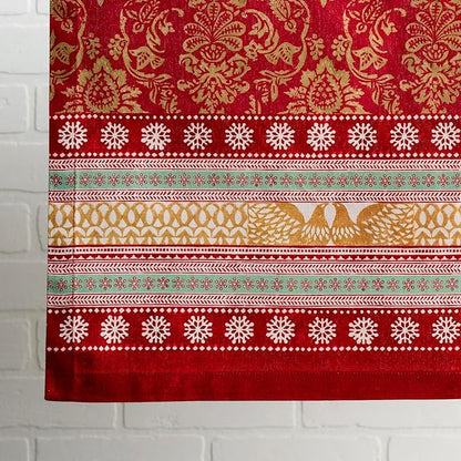 Maison d' Hermine Table Runner 100% Cotton Single Layer Table Runners 72 inches Long for Thanksgiving Christmas Decorations Home Kitchen Dining Party Wedding (Sofia, 14.5" x 72")