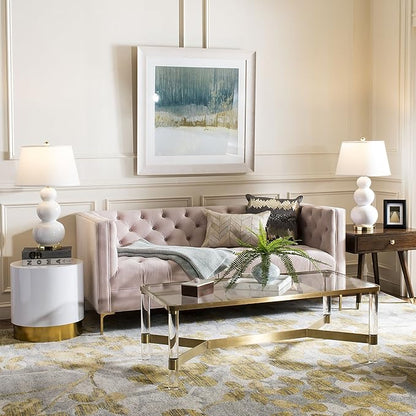 SAFAVIEH Evoke Collection 4' x 6' Grey / Gold EVK236P Floral Non-Shedding Living Room Bedroom Accent Rug