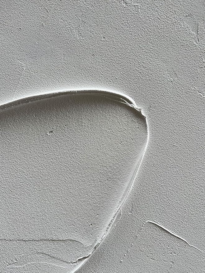 Epicler art Hand-painted White and Grey abstract wall decoration Oil Thick texture Minimalist art 40x28 inches